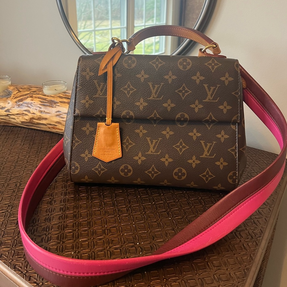 Louis Vuitton Cluny Top Handle Bag Monogram Canvas BB